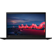 Laptop with a scenic display on a white background