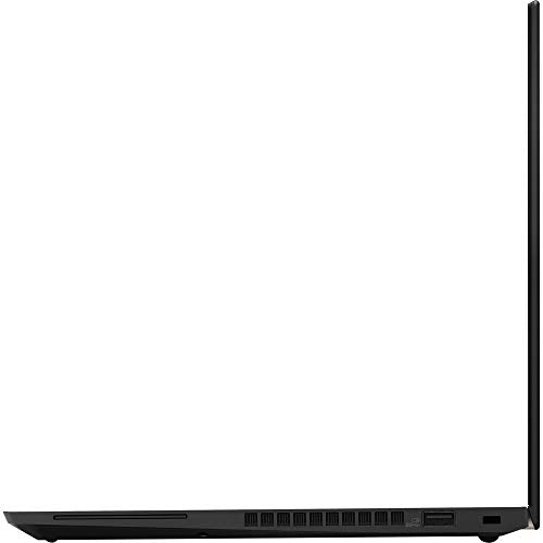 Side view of a black laptop on a white background