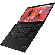 Lenovo ThinkPad laptop with colorful display on a white background
