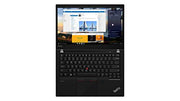 Black ThinkPad laptop on a white background
