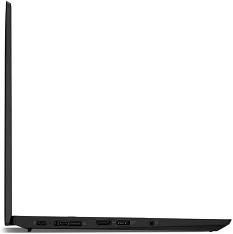 Laptop side view on a white background