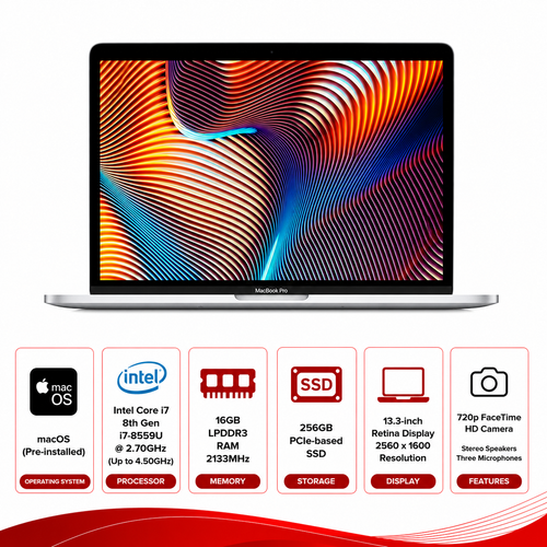 Apple MacBook Pro (2018) Intel Core i7 Laptop macOS (Refurbished)