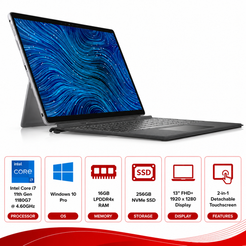 Dell Latitude 7320 Detachable Intel Core i7-1180G7 Laptop Windows 11 (Refurbished)