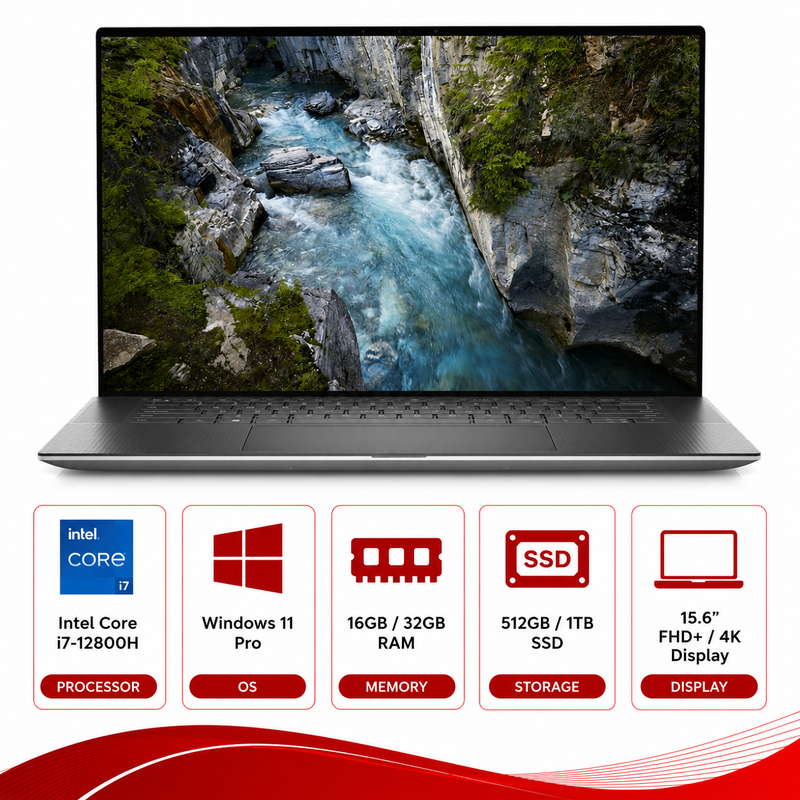 Dell Precision 5570 Intel Core i7-12800H Laptop Windows 11 Pro (Refurbished)