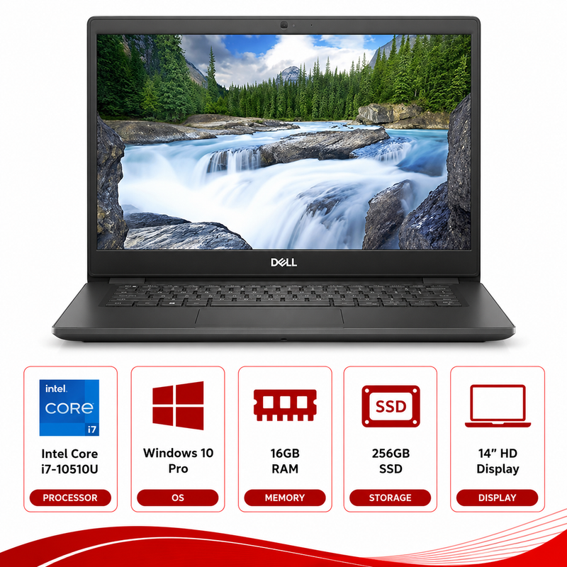 Dell Latitude 3410 Intel Core i7-10th gen Laptop (Refurbished)