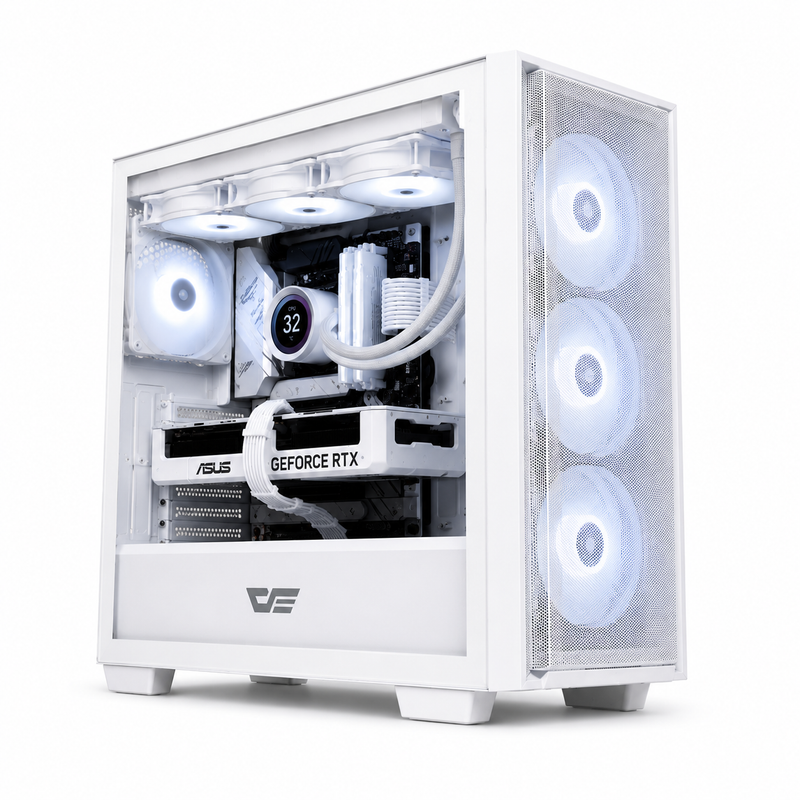 Custom White Gaming PC Intel Core i9-13900 Windows 11 Pro