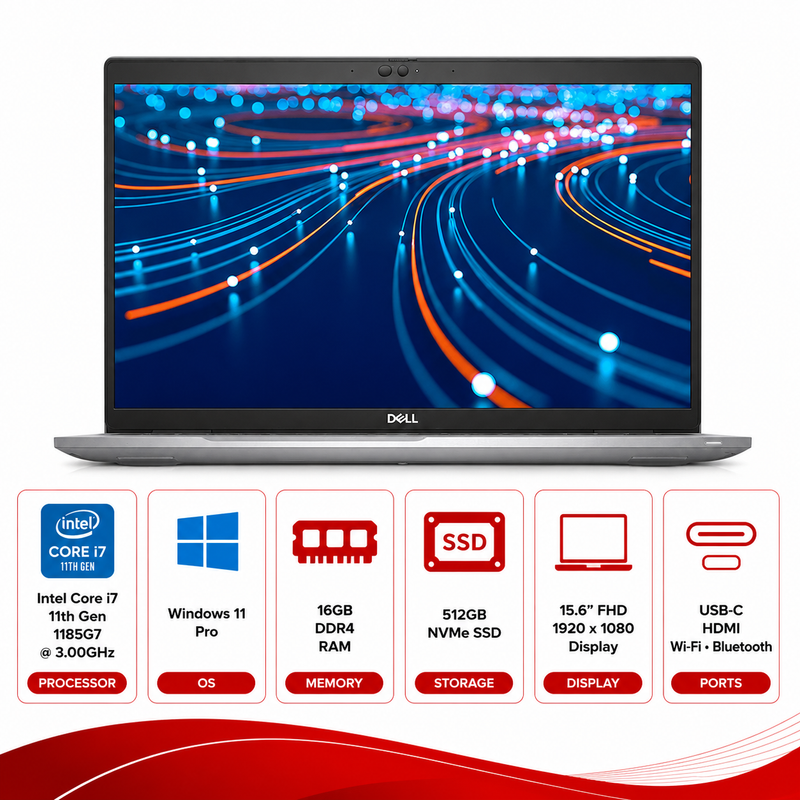 Dell Latitude 5520 Intel Core i7-1185G7 Laptop Windows 11 Pro (Refurbished)