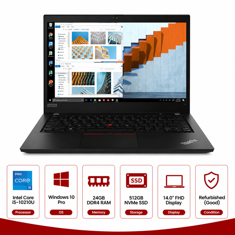 Lenovo ThinkPad T14 Intel Core i5-10210U Windows 10 Professional  Laptop (Refurbished)