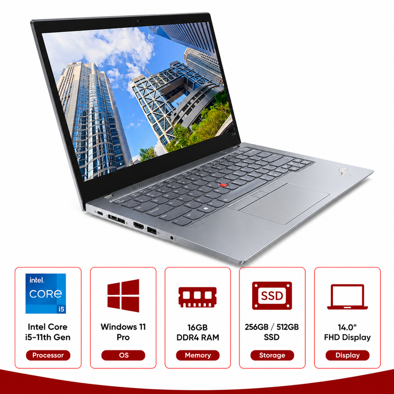 Lenovo ThinkPad T14s Gen 2 Intel Core i5-11th gen Laptop Windows 11 Pro (Refurbished)