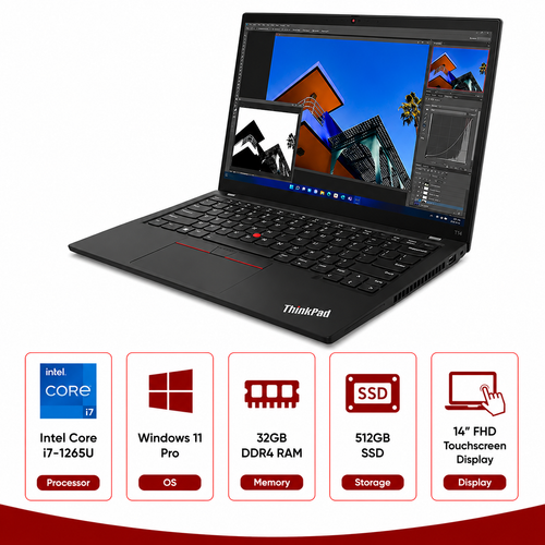 Lenovo ThinkPad T14 Gen 3 Intel Core i7-1265U Touchscreen Laptop Windows 11 Pro (Refurbished)