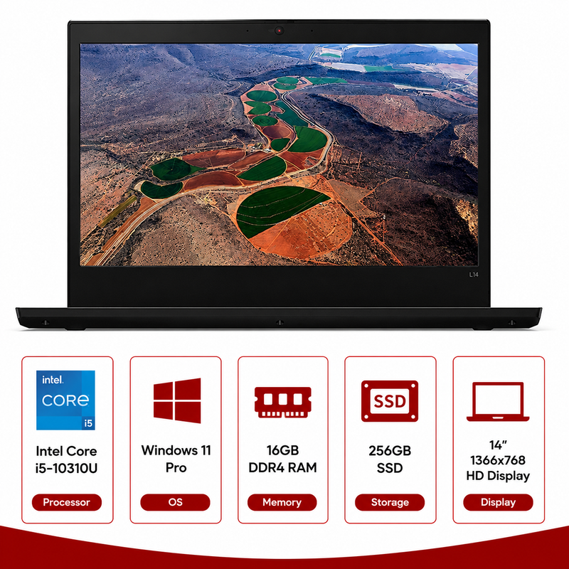 Lenovo ThinkPad L14 Intel Core i5-10310U Laptop Windows 11 Pro (Refurbished)