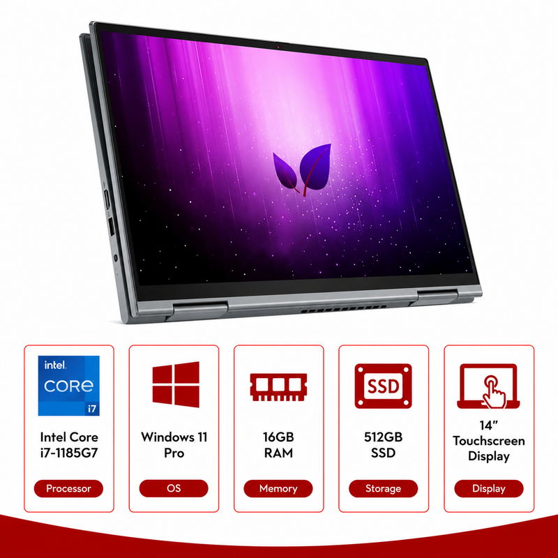 Lenovo ThinkPad X1 Yoga Gen 6 Intel Core i7-1185G7 Touchscreen Laptop Windows 11 Pro (Refurbished)