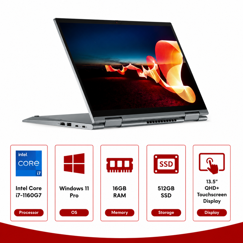 Lenovo ThinkPad X1 Titanium Yoga Gen 1 Intel Core i7-1160G7 Touchscreen Laptop Windows 11 (Refurbished)