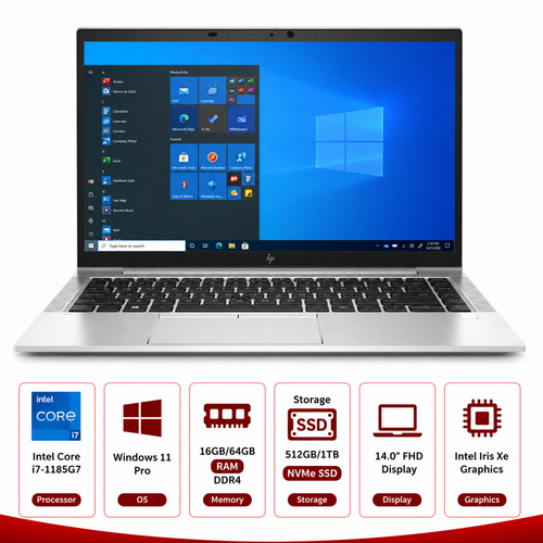 HP EliteBook 840 G8 Intel Core i7-1185G7 Laptop Windows 11 Pro (Refurbished)
