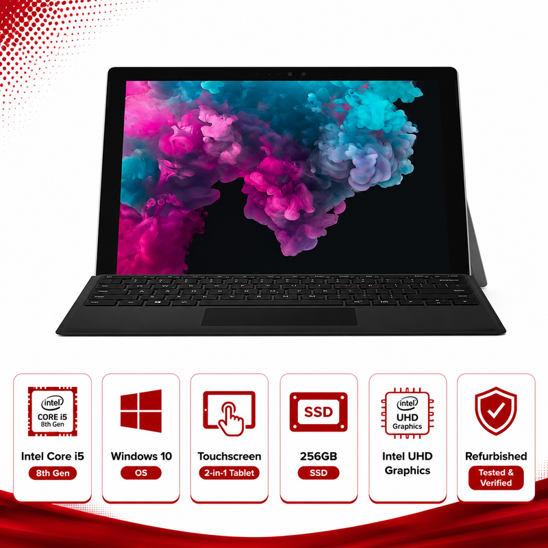 Microsoft Surface Pro 6 Intel Core i5 8th Gen Windows 10 Tablet (Refurbished)