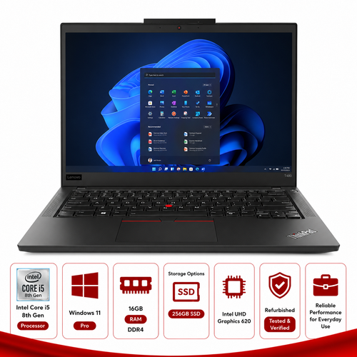 Lenovo ThinkPad T480 Intel Core i5-8250U Laptop Windows 10 Pro (Refurbished)