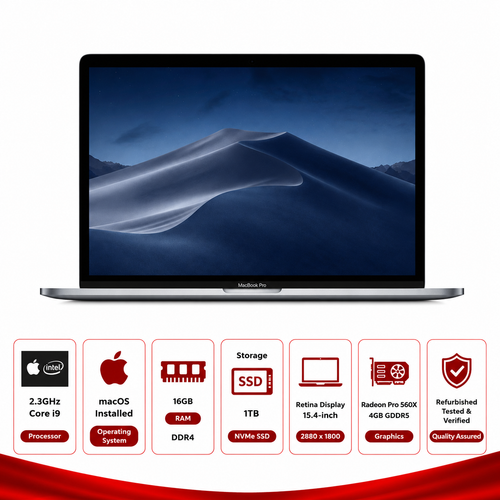 Apple MacBook Pro Intel Core i9 (Mid 2019) in Space Gray Laptop (Refurbished)