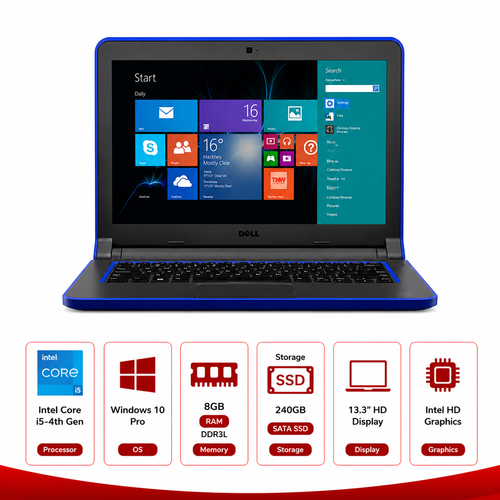Dell Latitude 3340 Intel Core i5-4th gen Laptop Windows 10 Pro (Refurbished)