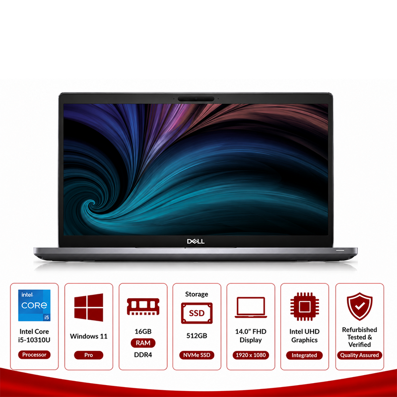 Dell Latitude 5410 Intel i5-10310U Laptop Windows 11 (Refurbished)