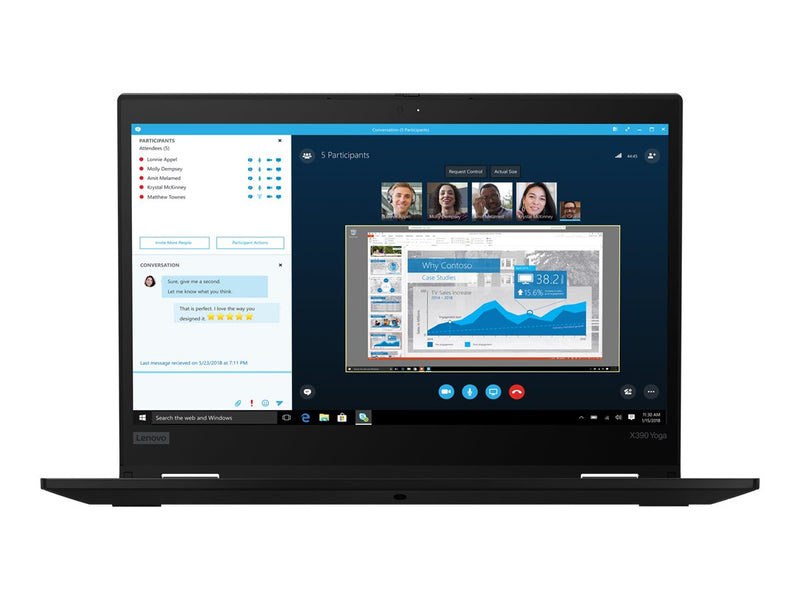 Lenovo ThinkPad X390 Yoga Intel Core i5-8265U Laptop Windows 11 (Refurbished)